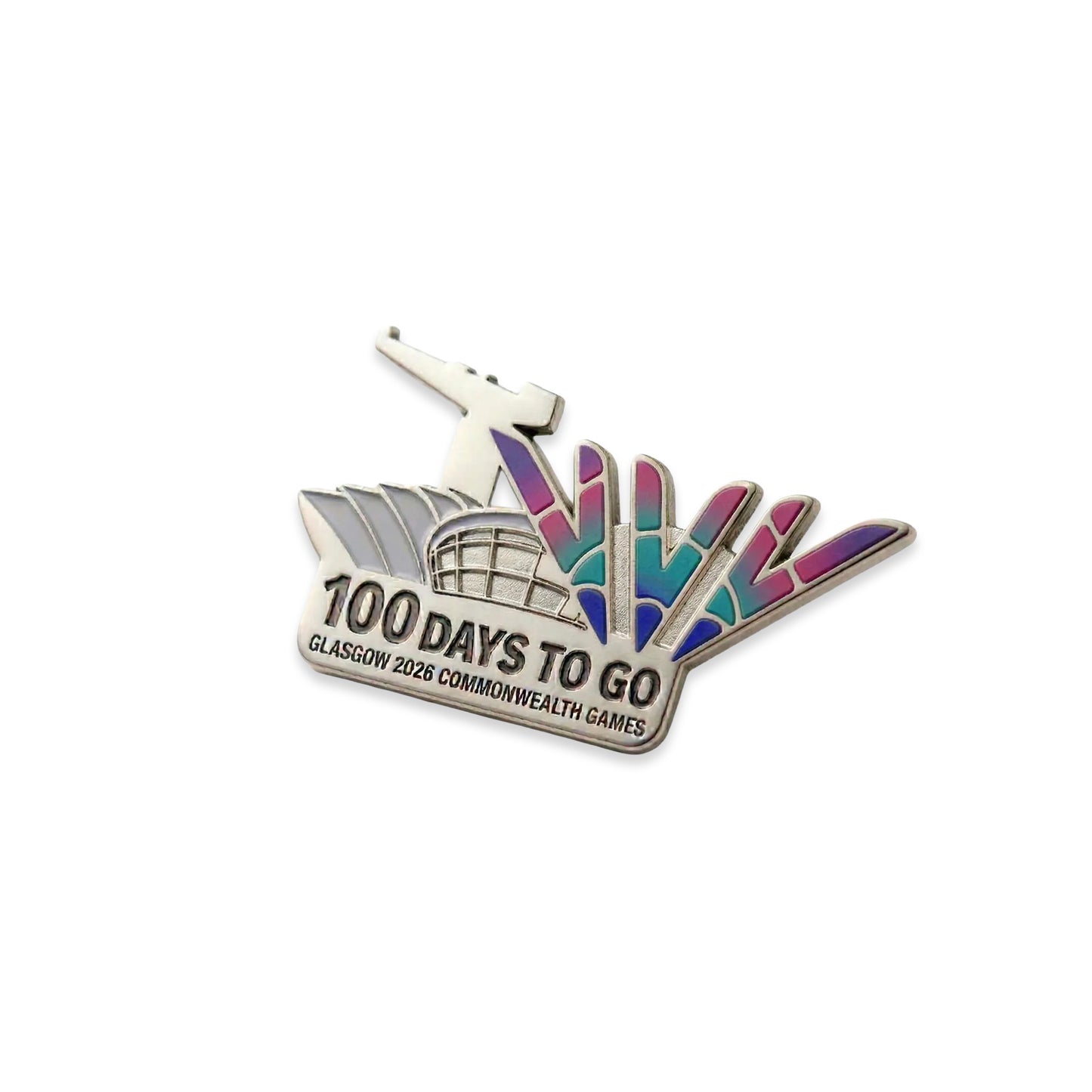 100 Days To Go Glasgow 2026 Pin Badge