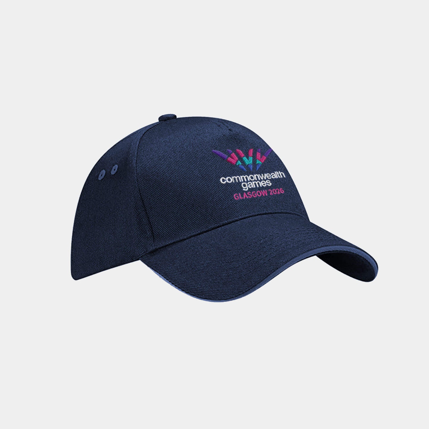 Logo Sandwich Baseball Cap - Navy - Glasgow 2026 Commonwealth Games