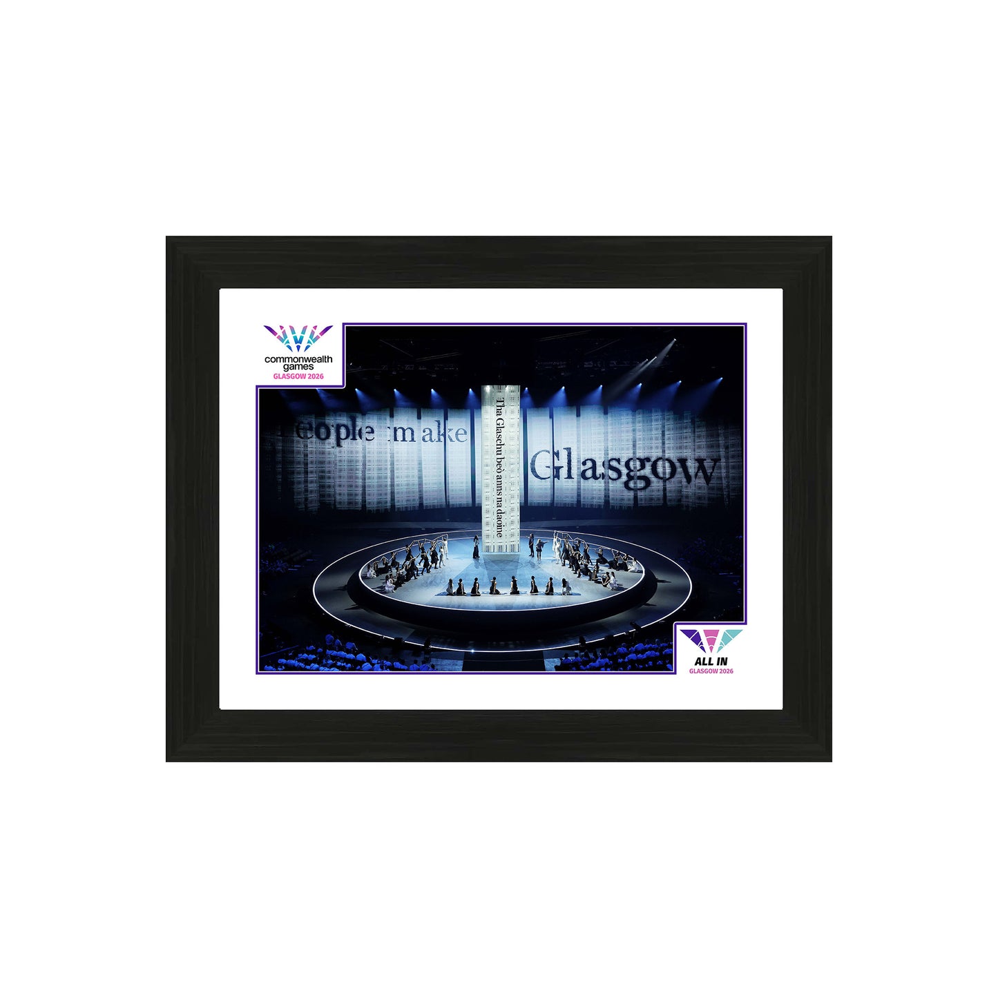 Tha Glaschu Beò Anns Na Daoine 2'x16" Framed Image - Glasgow lives on in the people - The Opening Ceremony's tribute to the workers that built Glasgow.