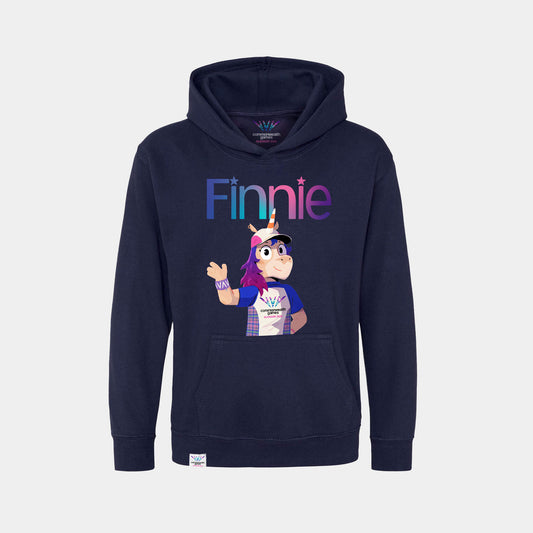 Kids Finnie Hoodie - Navy - Front View - Glasgow 2026 Commonwealth Games