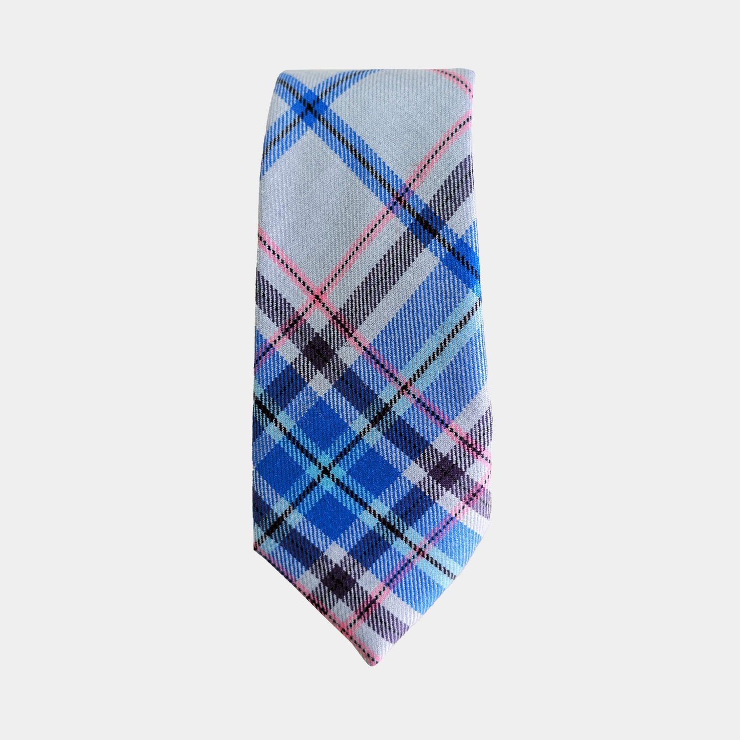 100% lambswool tie with official Glasgow 2026 Tartan design