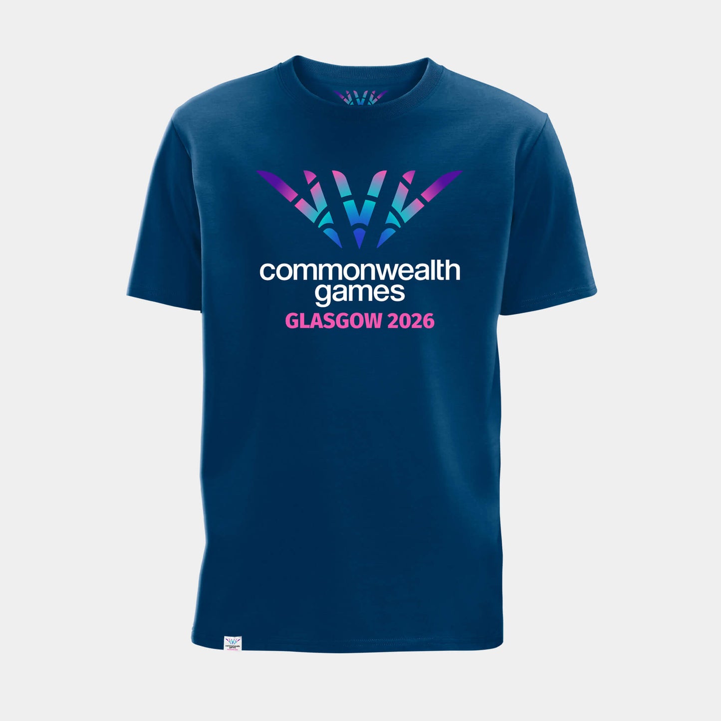 Logo T-Shirt - Mountain Blue - Front View - Glasgow 2026 Commonwealth Games