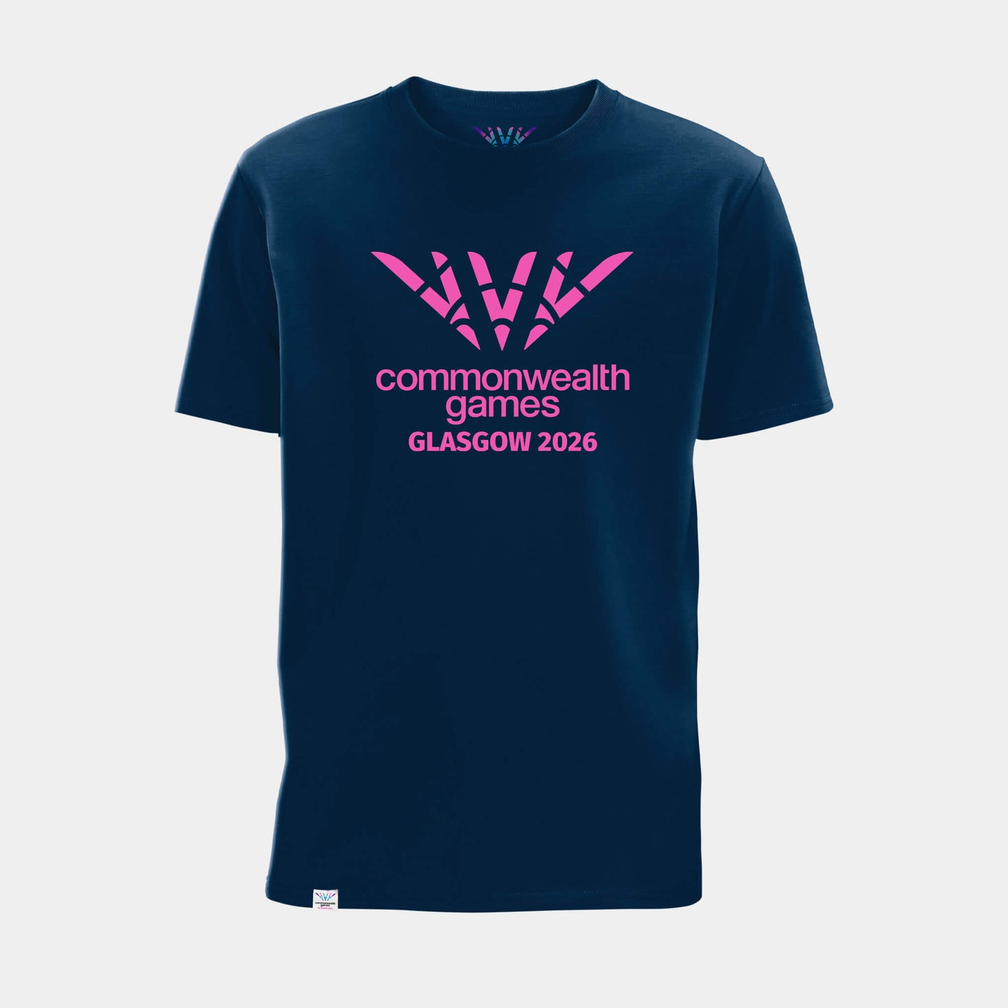 Single Colour Logo T-Shirt - Navy - Front View - Glasgow 2026 Commonwealth Games