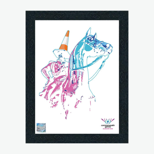 16" x 12" Glasgow 2026 Commonwealth Games Wellington Framed Print with black frame