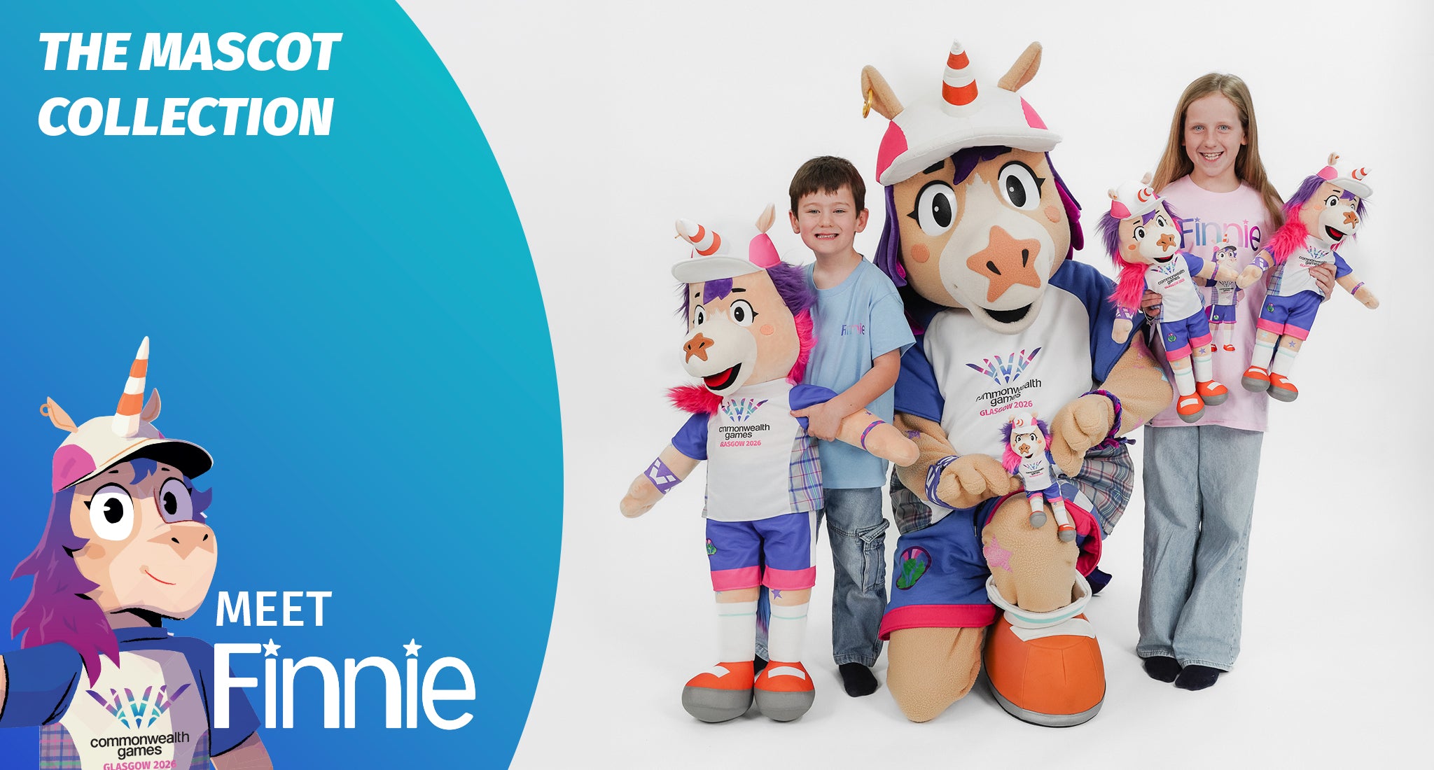 Finnie Mascot Collection - Glasgow 2026 Commonwealth Games Official Merchandise.