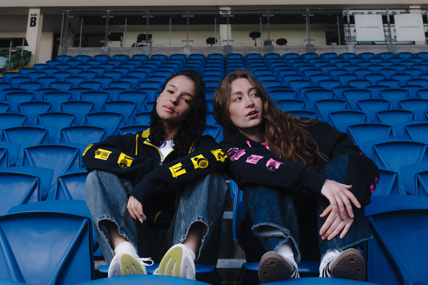 Glasgow 2026 Pictograms Full Zip Contrast Hoodie