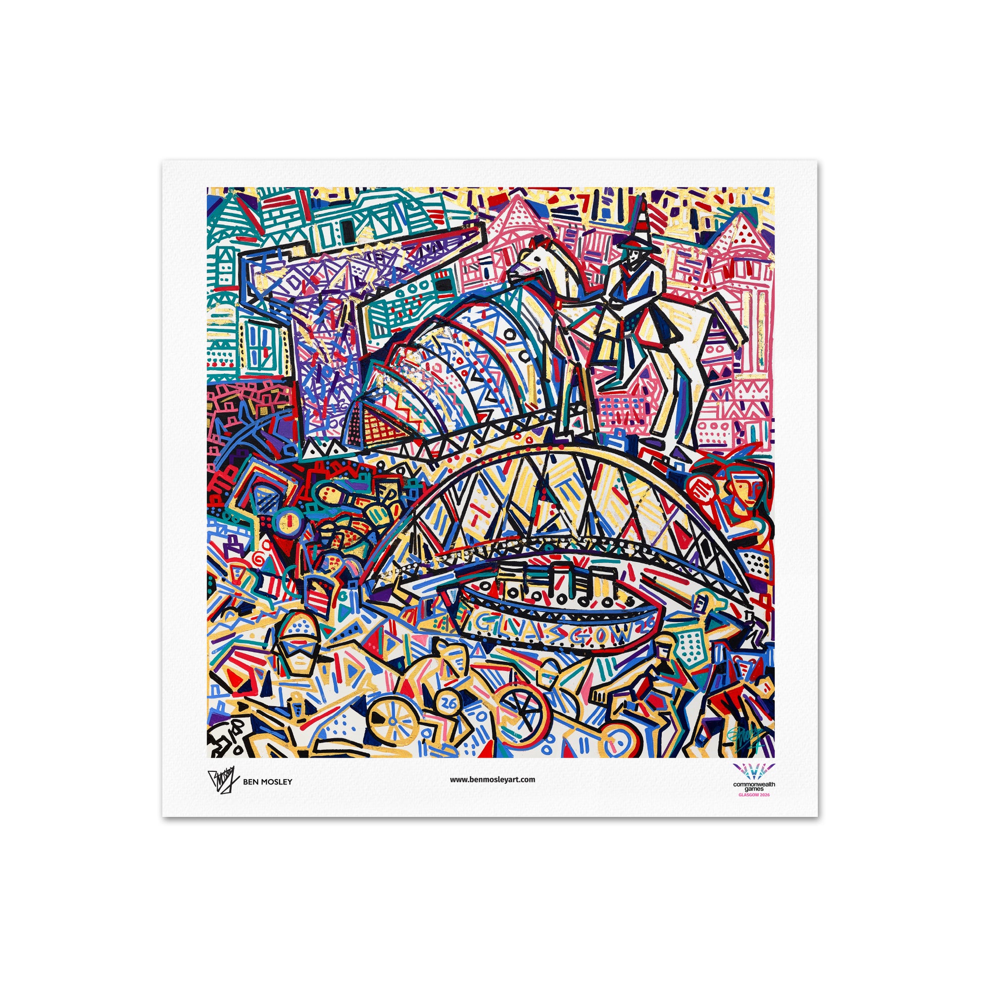 Ben Mosley Glasgow 2026 50x50cm Art Print