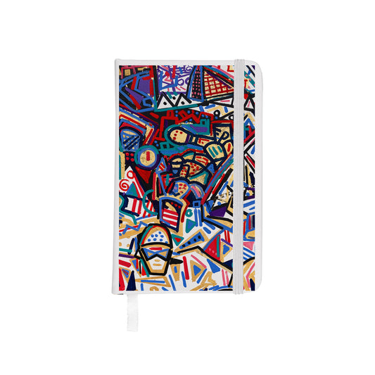 White notebook with Ben Mosley Glasgow 2026 (Detail No.3) graphic.