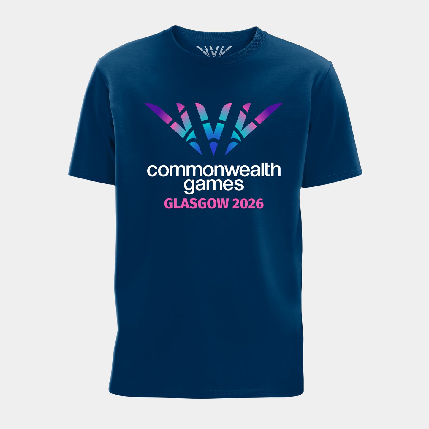 Game On Glasgow T-Shirt - Mountain Blu - Front View - Glasgow 2026 Commonwealth Games