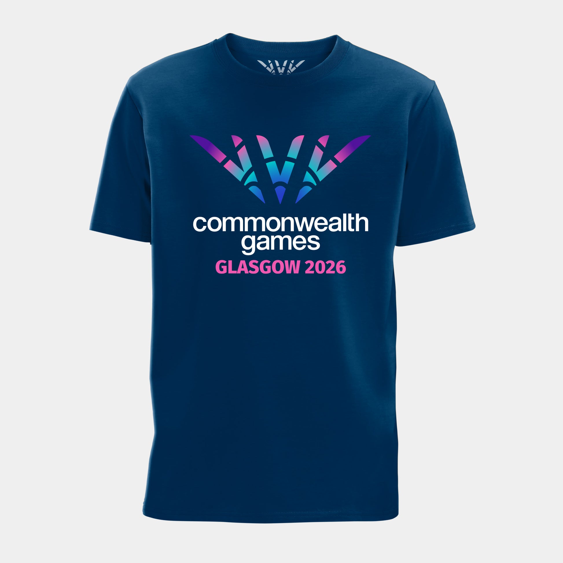 Game On Glasgow T-Shirt - Mountain Blu - Front View - Glasgow 2026 Commonwealth Games