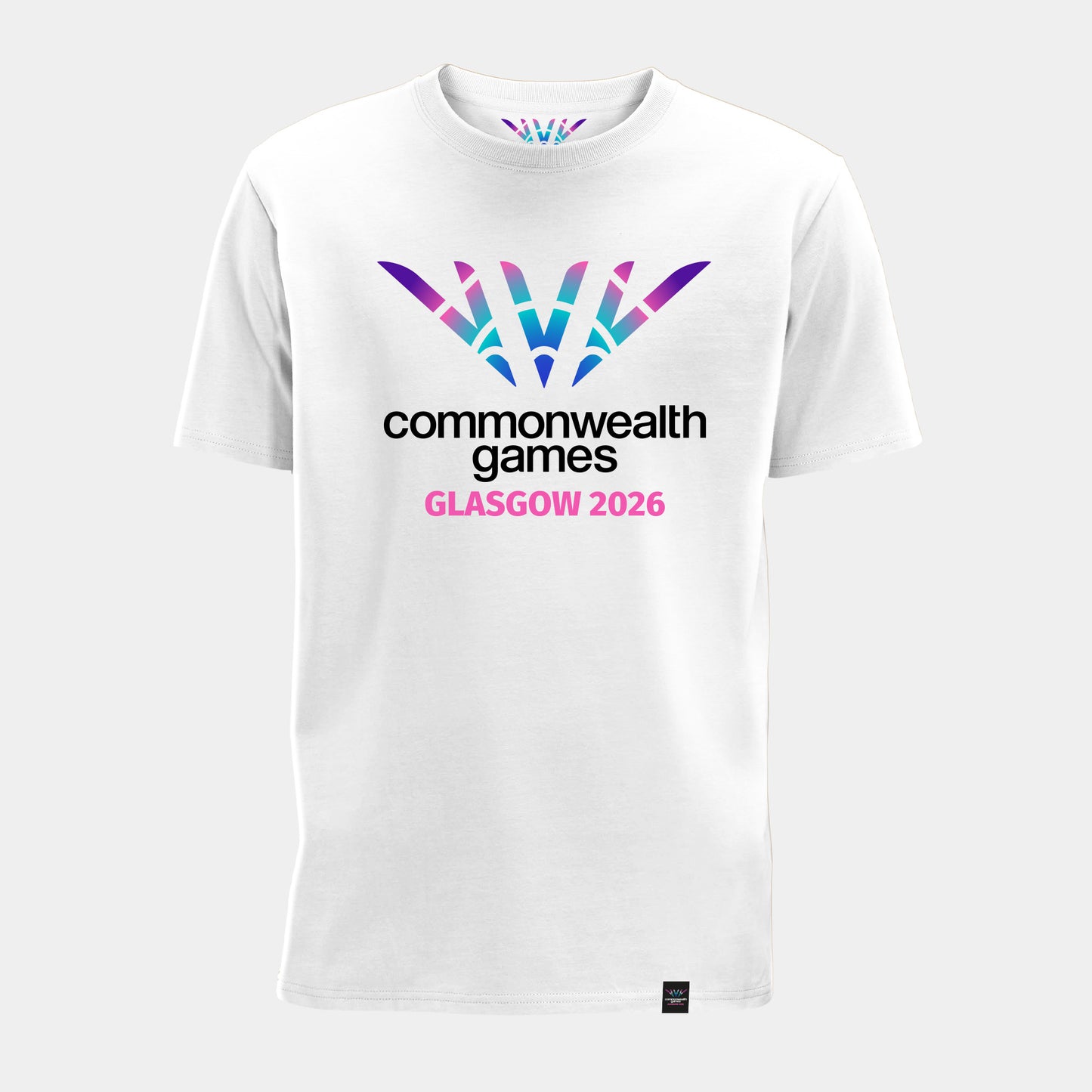 Game On Glasgow T-Shirt - White - Front View - Glasgow 2026 Commonwealth Games