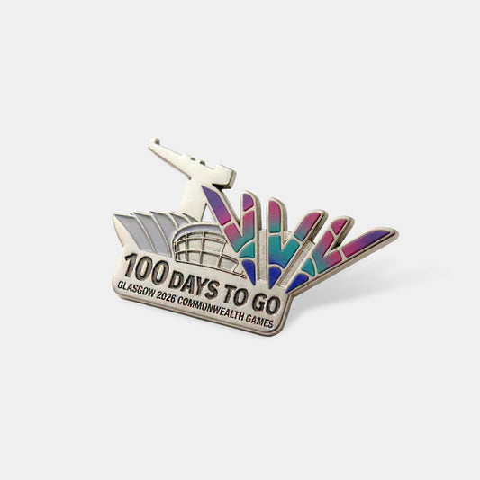 100 Days To Go Glasgow 2026 Pin Badge