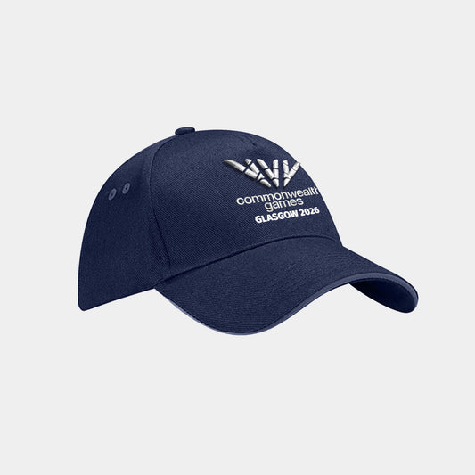 3D Embroidered Logo Baseball Cap - Navy - Glasgow 2026 Commonwealth Games
