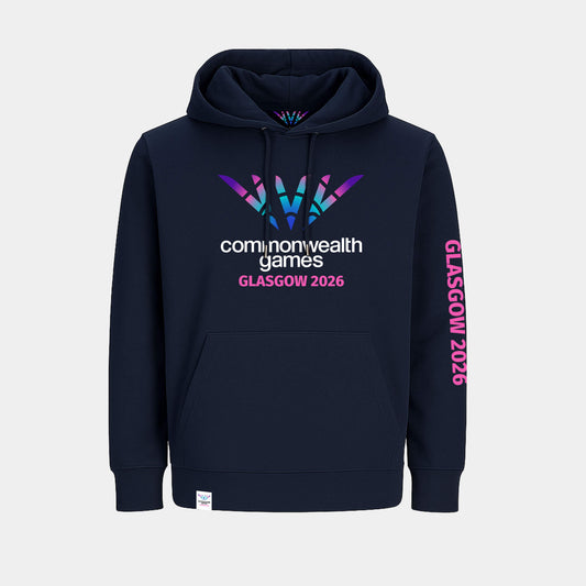 Logo Hoodie - Navy - Front View - Glasgow 2026 Commonwealth Games
