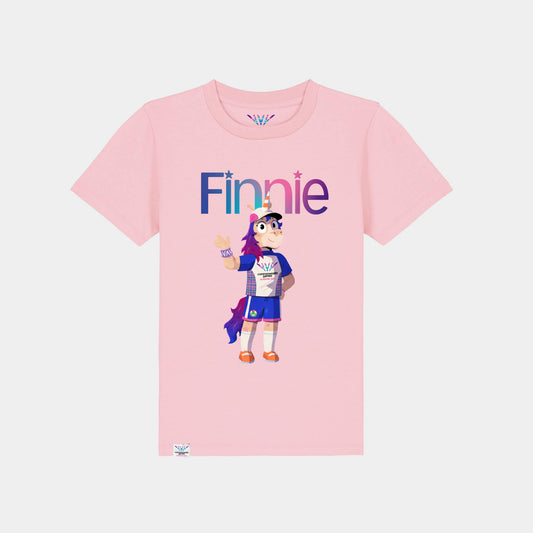 Kids Finnie T-Shirt - Pink - Front View - Glasgow 2026 Commonwealth Games