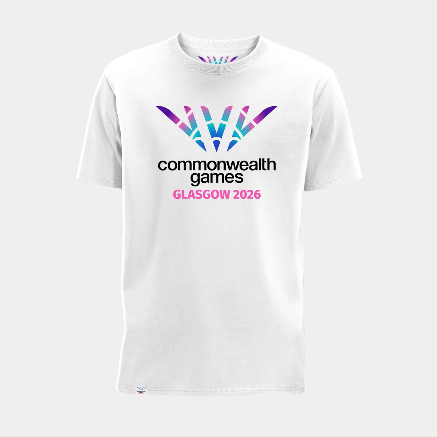 Logo T-Shirt  - White - Front View - Glasgow 2026 Commonwealth Games