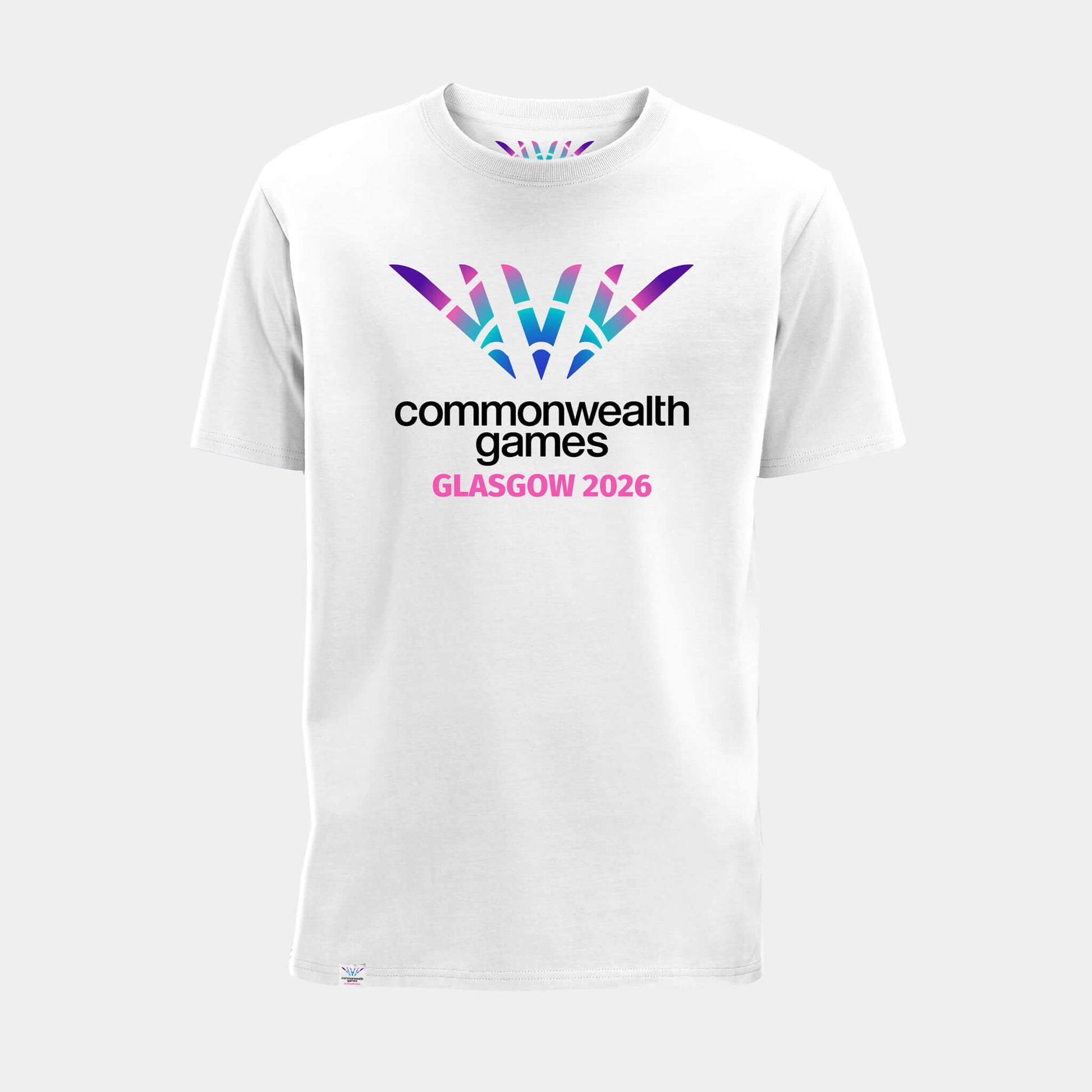 Logo T-Shirt  - White - Front View - Glasgow 2026 Commonwealth Games